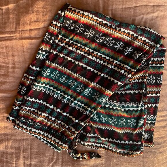 Joyspun Women's Sleep Pajama Pants wide leg black soot multi NWOT - Picture 1 of 6